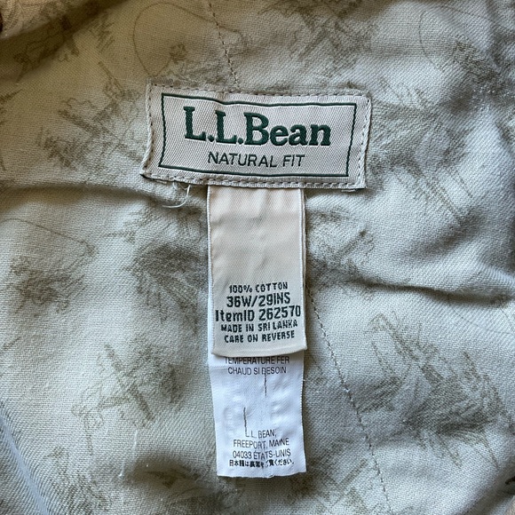 36x26 LL Bean Allagash Cargo Pants Men's Khaki Tan Natural Fit 262570 - Picture 6 of 12